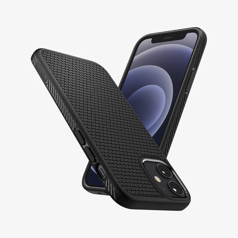 ACS01617 - iPhone 12 Pro Max Case Liquid Air in black showing the back